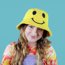 Load image into Gallery viewer, Kirsty Fate - Happy/Sad Bucket Hat in Yellow
