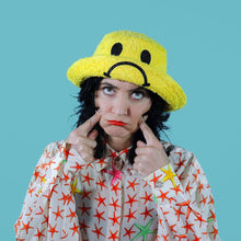 Load image into Gallery viewer, Kirsty Fate - Happy/Sad Bucket Hat in Yellow
