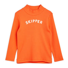 Load image into Gallery viewer, Mini Rodini - red high neck top with 'Skipper' in white