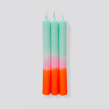 Load image into Gallery viewer, Pink Stories Dip Dye Neon Dinner Candles - Spring Sorbet