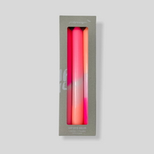 Load image into Gallery viewer, Pink Stories Dip Dye Neon Dinner Candles - Flamingo Dreams