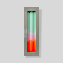 Load image into Gallery viewer, Pink Stories Dip Dye Neon Dinner Candles - Spring Sorbet