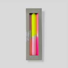 Load image into Gallery viewer, Pink Stories Dip Dye Neon Dinner Candles - Summer Breeze