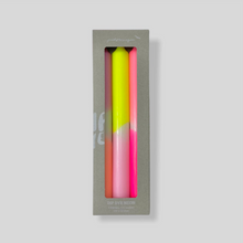 Load image into Gallery viewer, Pink Stories Dip Dye Neon Dinner Candles - Summer Breeze
