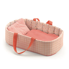 Load image into Gallery viewer, Pomea Dolls by Djeco - Baby doll bassinet in pink