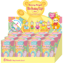 Load image into Gallery viewer, Sonny Angel - Birthday Bear | Sonny Angels are sweet little angels who each wear different headgear. This Birthday series makes the perfect small gift for those little loved ones in your life. Standing at 8cm high, these cute angel dolls can be placed anywhere in the home and will bring joy to both children and adults alike. This collection contains 6 different birthday bears plus one mystery figure. Which one will you get? All Sonny Angels are packaged in blind boxes so you won't know which character is in