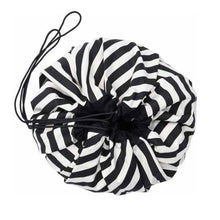 Load image into Gallery viewer, Play and Go toy 2 in 1 toy storage bag and playmat in cactus print or stripe design.