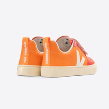 Load image into Gallery viewer, Veja x The Animals Observatory - Chromefree leather V-10 velcro trainers in Orange and red
