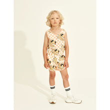 Load image into Gallery viewer, Mainio - Peach check playsuit with all over Dennis Dog Print
