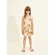 Load image into Gallery viewer, Mainio - Peach check playsuit with all over Dennis Dog Print
