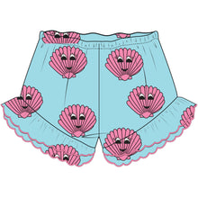 Load image into Gallery viewer, Hugo Loves Tiki - Blue Shell Ruffle Shorts
