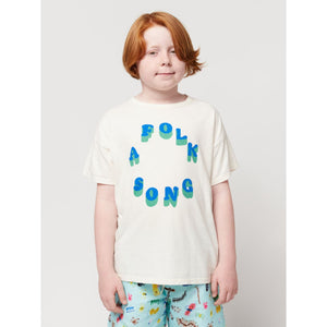Bobo Choses - Off white t-shirt with 'A Folk Song' Print