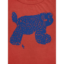 Load image into Gallery viewer, Bobo Choses - red t-shirt with blue cat print

