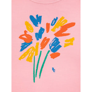 Bobo Choses - pink t-shirt with fireworks print