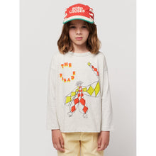 Load image into Gallery viewer, Bobo Choses - Grey long sleeve t-shirt with circus parade master print in yellow and red
