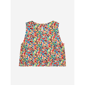 Bobo Choses - multicolour confetti print sleeveless woven top