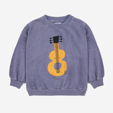 Load image into Gallery viewer, Bobo Choses - washed blue sweatshirt with guitar print

