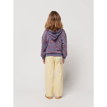 Load image into Gallery viewer, Bobo Choses - Dark washed blue hooded sweatshirt with all over mask print
