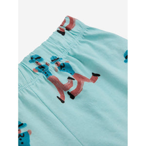 Bobo choses - light blue shorts with all over dancing giants print