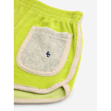 Load image into Gallery viewer, Bobo Choses - Acid green cotton terry retro fit shorts with grey front pockets
