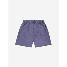 Load image into Gallery viewer, Bobo Choses - dark washed blue woven shorts with circle logo on leg
