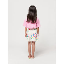 Load image into Gallery viewer, Bobo Choses - white skirt with all over smiley face print in pink and green
