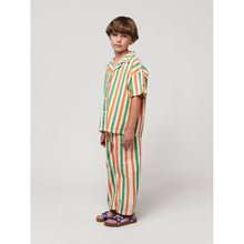 Load image into Gallery viewer, Bobo Choses - orange and green vertical stripe woven trousers
