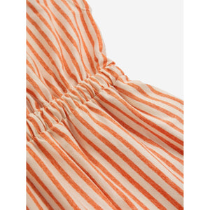 Bobo Choses - orange stripe sleeveless jumpsuit with elasticated waist