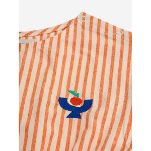 Bobo Choses - orange stripe sleeveless jumpsuit with elasticated waist