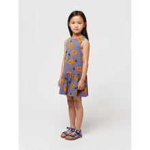 Load image into Gallery viewer, Bobo Choses - washed blue dress with all over guitar print
