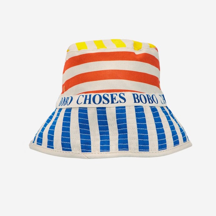 Bobo Choses - reversible stripe bucket hat