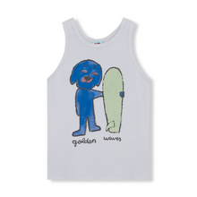 Load image into Gallery viewer, Fresh Dinosaurs - Dog Surfer Tank Top
