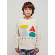 Load image into Gallery viewer, Bobo Choses - Cream marl long sleeve t-shirt with multicolour funny friends print
