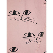 Load image into Gallery viewer, Bobo Choses - Pink cropped sweatshirt with all over smiling cat face print
