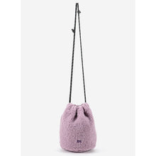 Load image into Gallery viewer, Bobo Choses - Lavender shearling bag with drawstring handles
