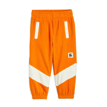 Load image into Gallery viewer, Mini Rodini - Orange fleece trousers with white panel
