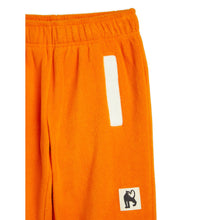 Load image into Gallery viewer, Mini Rodini - Orange fleece trousers with white panel
