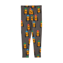 Load image into Gallery viewer, Mini Rodini - Dark grey leggings with all over bloodhound print
