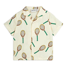 Load image into Gallery viewer, Mini rodini - off white woven shirt with all over tennis racket print
