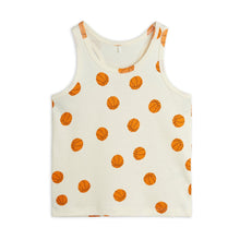 Load image into Gallery viewer, Mini Rodini - cream vest with all over orange basketball print
