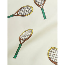 Load image into Gallery viewer, Mini Rodini off white woven shorts with all over tennis racket print
