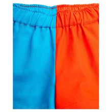 Load image into Gallery viewer, Mini Rodini two-tone woven shorts in red and blue 
