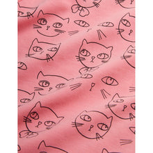 Load image into Gallery viewer, Mini Rodini pink flared trousers with all over cat print 
