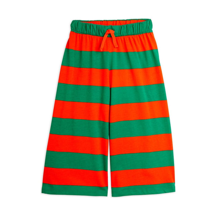 Mini rodini - red and green stripe wide leg trousers