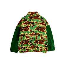 Load image into Gallery viewer, Mini Rodini green camouflage print fleece jacket from the new AW24 collection &#39;Agatha&#39;
