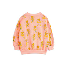 Load image into Gallery viewer, Mini Rodini pink sweatshirt with all over yellow flower print from the new AW24 collection &#39;Agatha&#39;
