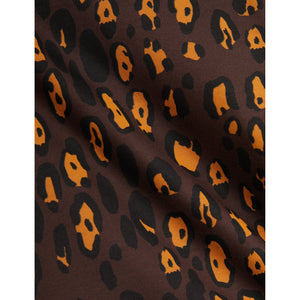 Mini Rodini brown leggings with all over leopard print from the new AW24 collection 'Agatha'