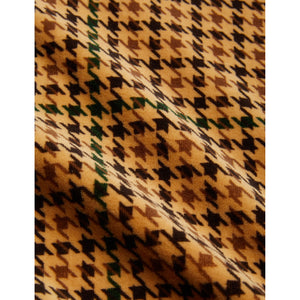 Mini Rodini brown scarf with check houndstooth print from the new AW24 collection 'Agatha'