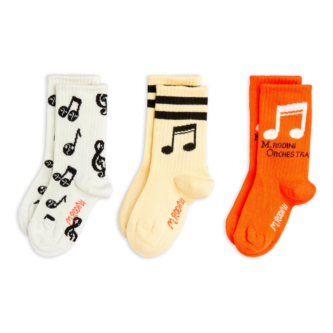 Mini Rodini - Musical Note 3-Pack Socks