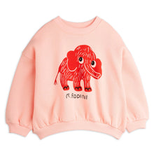 Load image into Gallery viewer, Mini Rodini Pink sweatshirt with a red mammoth print
